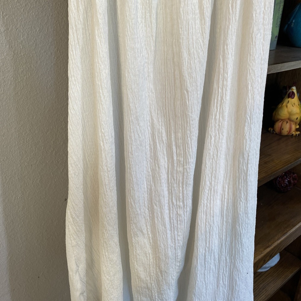 H&M Scalloped Midi Dress Adjustable Spaghetti Straps Size S, White - Picture 8 of 10
